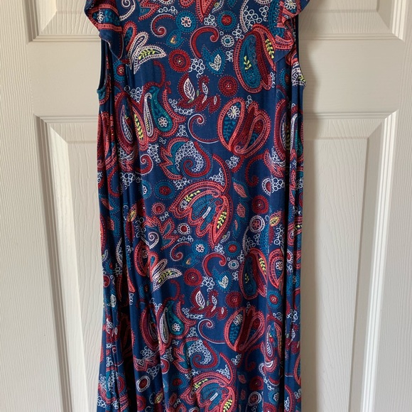 Loft paisley swing dress XS PETITE - Picture 2 of 4